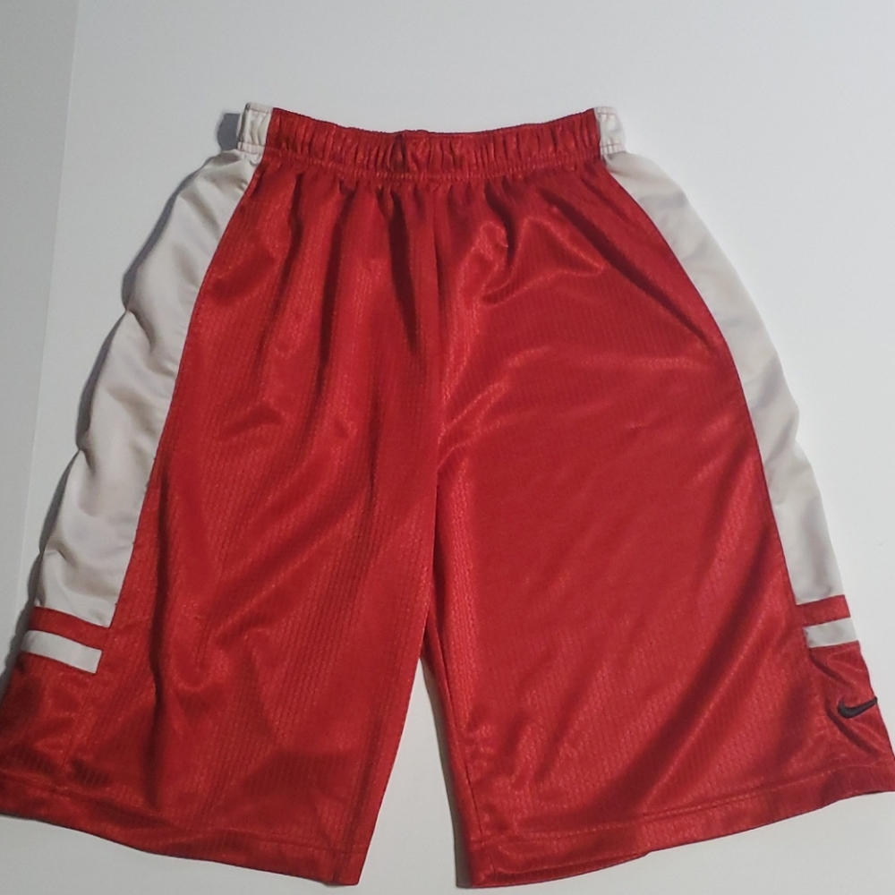 Red/White Nike Basketball Shorts - Size Large